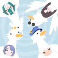 animated animated_gif artist:Gerardo_S23 character:chio_chompi character:lucky_charm character:mitty character:spiney // 1080x1080 // 27MB