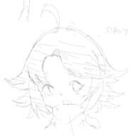 artist:banira character:mitty sketch // 1535x1553 // 143KB