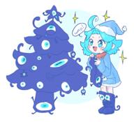artist:mitty boots character:lucky_charm character:mitty christmas christmas_tree // 2813x2558 // 1.4MB
